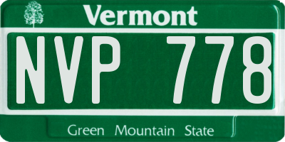 VT license plate NVP778
