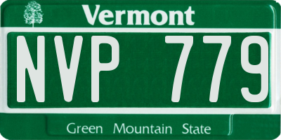VT license plate NVP779