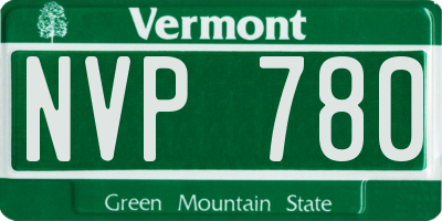 VT license plate NVP780