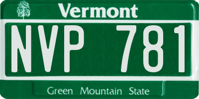 VT license plate NVP781