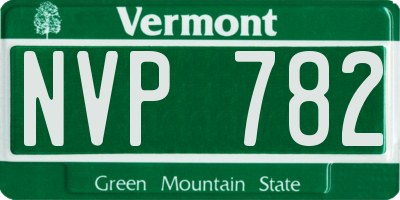 VT license plate NVP782