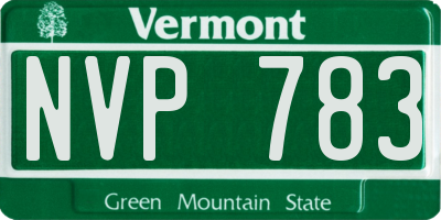 VT license plate NVP783