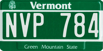 VT license plate NVP784