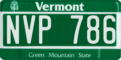 VT license plate NVP786
