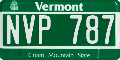 VT license plate NVP787