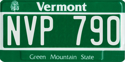 VT license plate NVP790