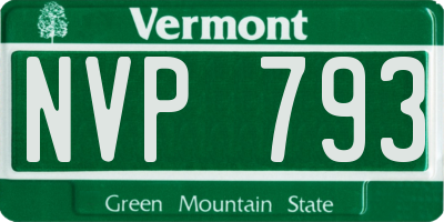 VT license plate NVP793