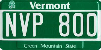 VT license plate NVP800