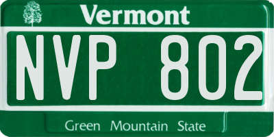 VT license plate NVP802