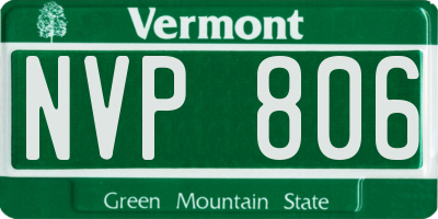 VT license plate NVP806