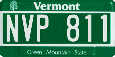 VT license plate NVP811