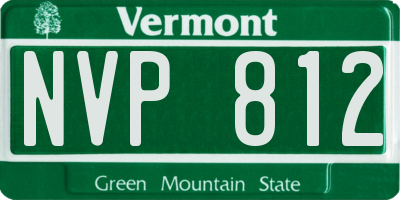 VT license plate NVP812