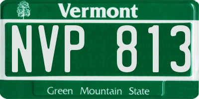 VT license plate NVP813