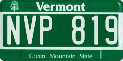 VT license plate NVP819