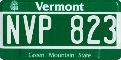 VT license plate NVP823