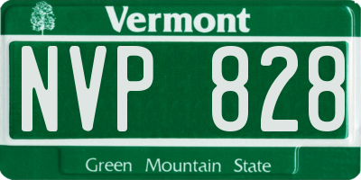 VT license plate NVP828