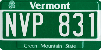 VT license plate NVP831