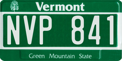 VT license plate NVP841