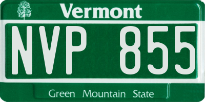 VT license plate NVP855