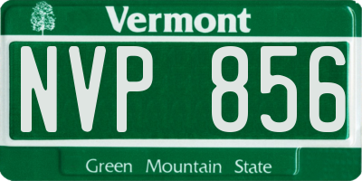 VT license plate NVP856