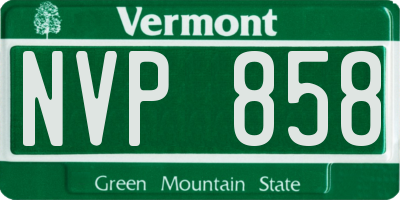 VT license plate NVP858