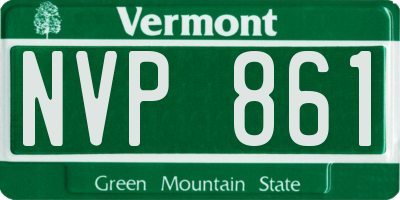 VT license plate NVP861