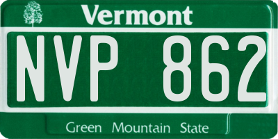 VT license plate NVP862