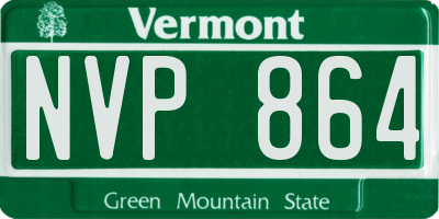 VT license plate NVP864