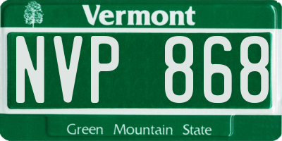 VT license plate NVP868