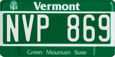 VT license plate NVP869