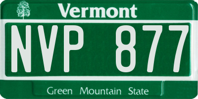 VT license plate NVP877