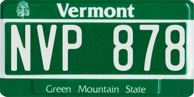 VT license plate NVP878