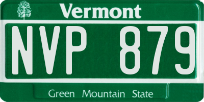 VT license plate NVP879