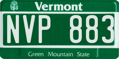 VT license plate NVP883