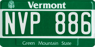 VT license plate NVP886