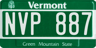 VT license plate NVP887