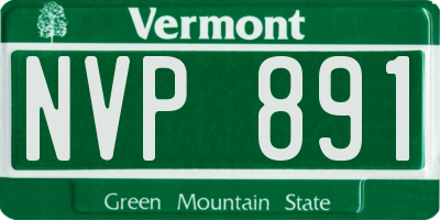VT license plate NVP891