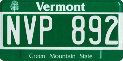 VT license plate NVP892