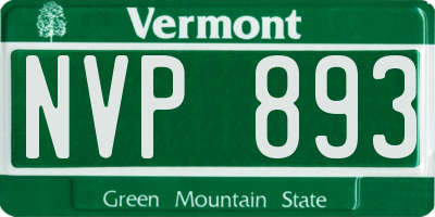 VT license plate NVP893