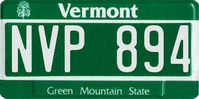 VT license plate NVP894