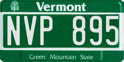 VT license plate NVP895