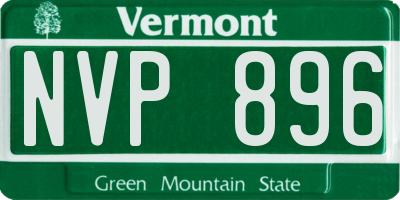 VT license plate NVP896