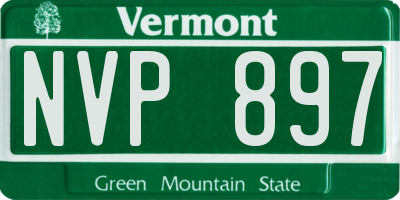 VT license plate NVP897