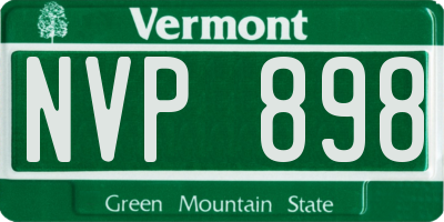 VT license plate NVP898
