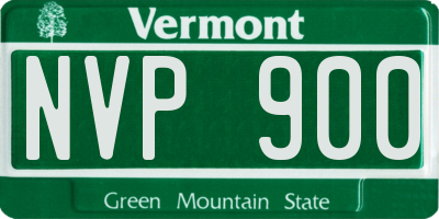 VT license plate NVP900
