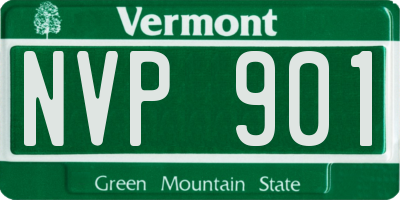 VT license plate NVP901