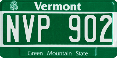 VT license plate NVP902