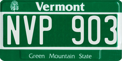 VT license plate NVP903