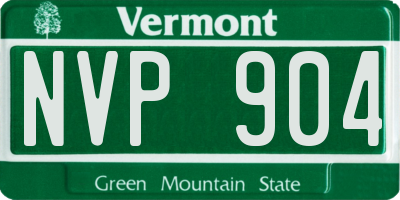 VT license plate NVP904