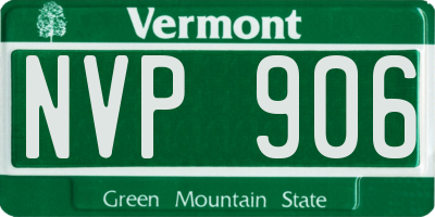 VT license plate NVP906